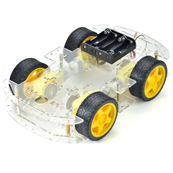 4 Wheel ROBO Car Chassis with All Accessories